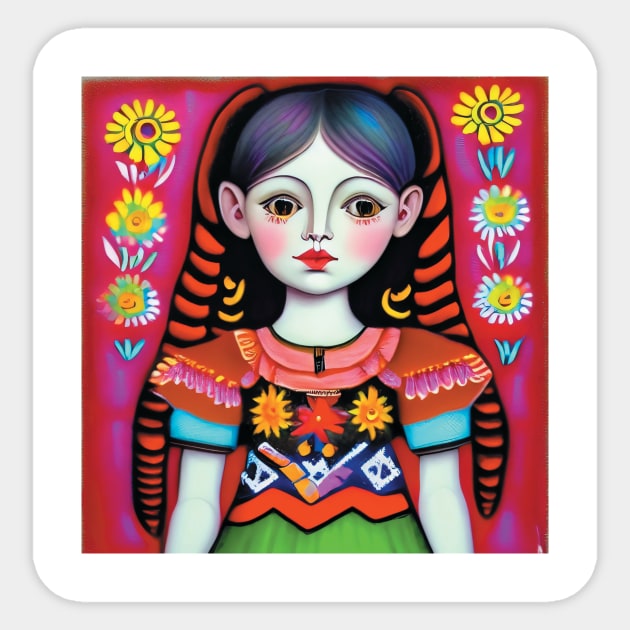 Beautiful girl with flowers Sticker by Tiberiuss